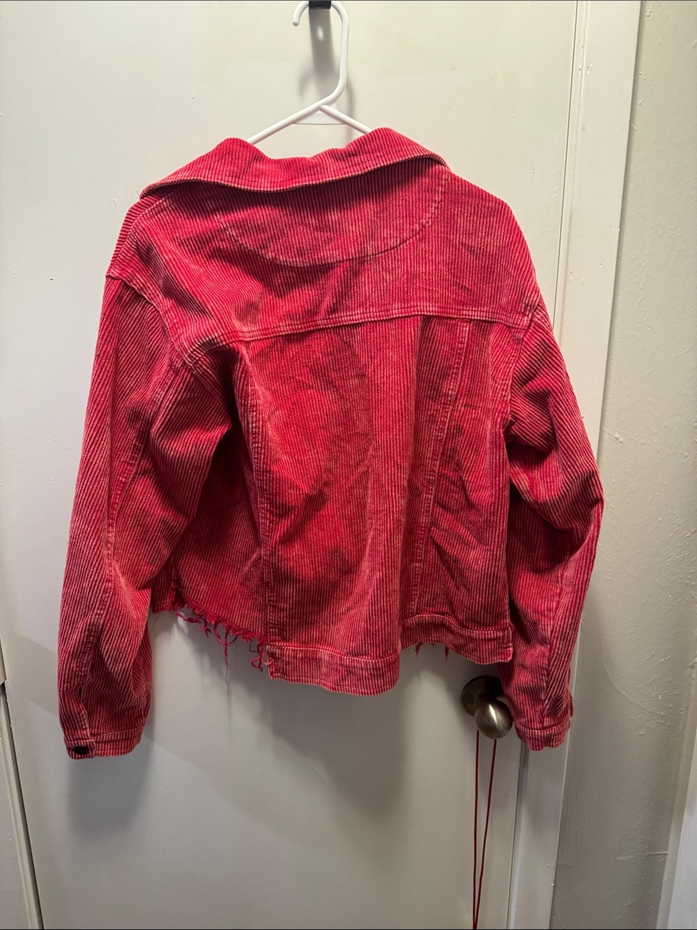 Corduroy Crop Jacket in Red - Women(1) - Picture 3 of 3